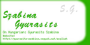 szabina gyurasits business card